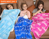 Personalized name blankets for family children friends - gifts